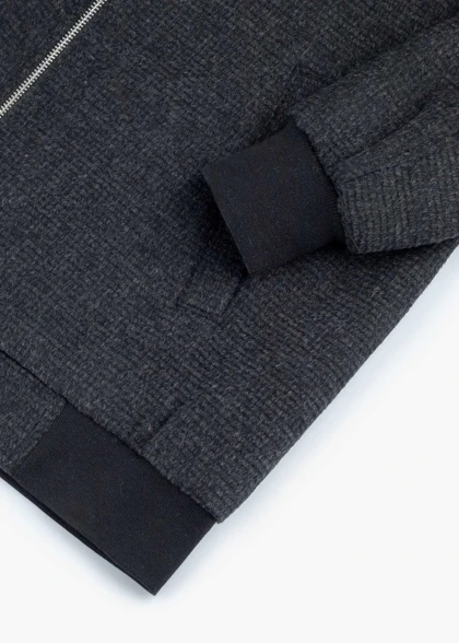 سویشرت فلانل تمام زیپ ذغالی