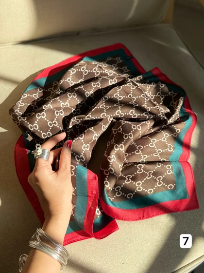 مینی اسکارف ساتن وارداتی طرحبندی کد 400