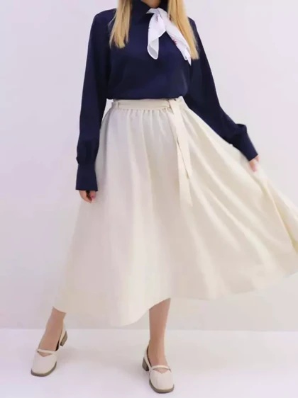 دامن زنانه لینن کره‌ای لیندی (Lindy) سین استایل