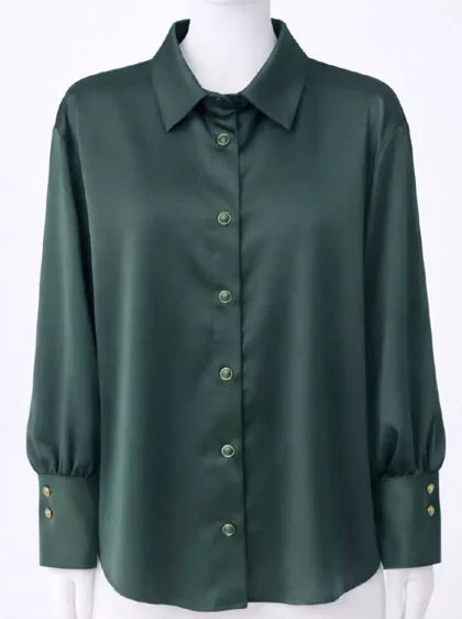 شومیز زنانه ساتن ژالین (ZHalin) کد 2325