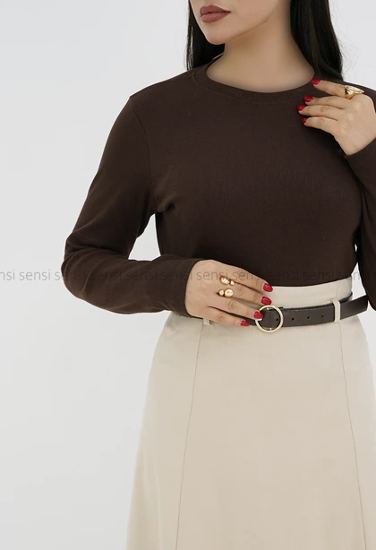بلوز زنانه کبریتی کشی آستین بلند کد1004551