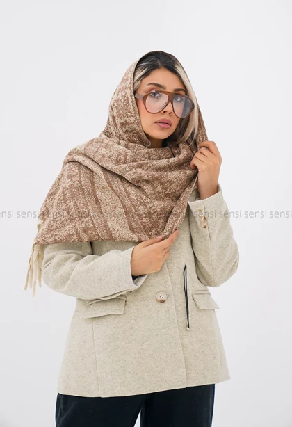 شال چهارخونه بافت موهری کد1005158