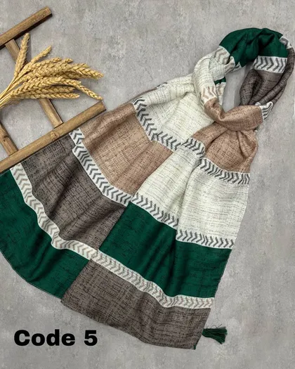 شال نخی میکس سبز 3509