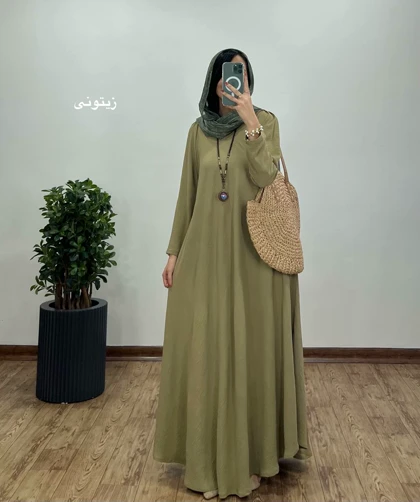 پیراهن مانتویی بلند دلفان 1