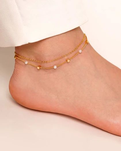 پابند دولاین مکعب و مروارید YSX