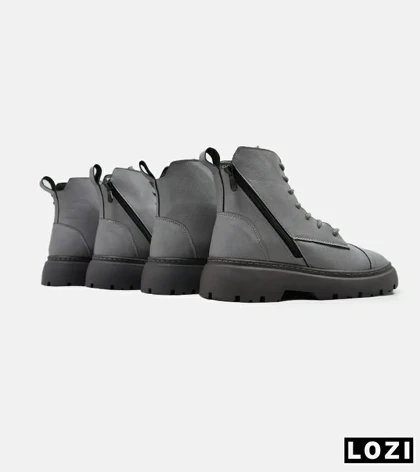 نیم بوت چرمی مردانه طوسی Timberland