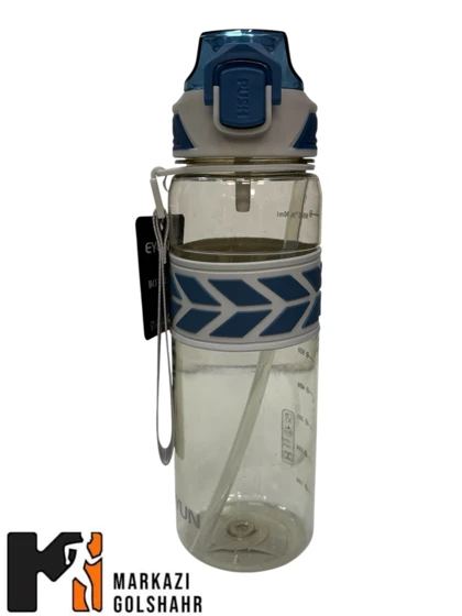 قمقمه ورزشی بدنه طلق شفاف 1 لیتری کد 592