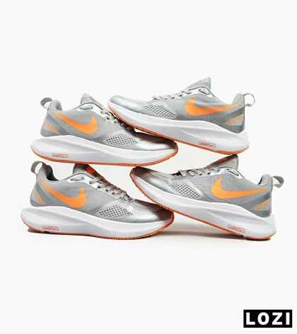 کفش کتانی مردانه طوسی نارنجی Nike guide 10