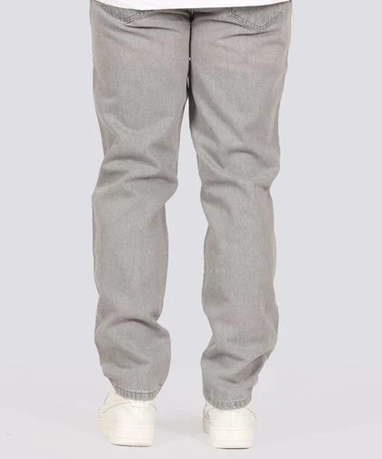 شلوار جین مام فیت مردانه طوسی 0804