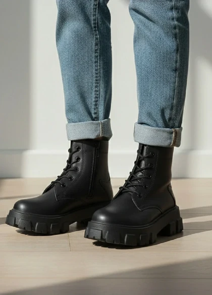 نیم بوت زنانه مشکی مدل Roxana