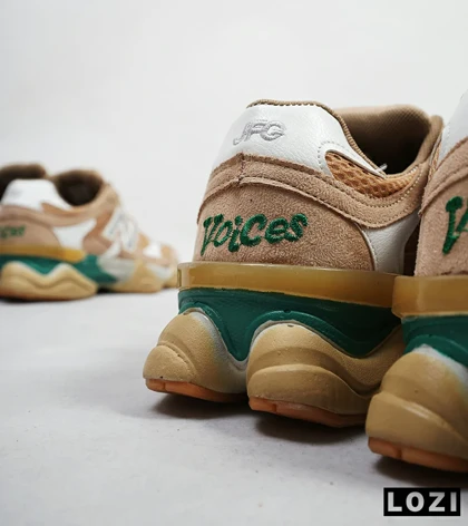 کفش کتانی مردانه کرم قهوه ای سبز NEW BALANCE 9060