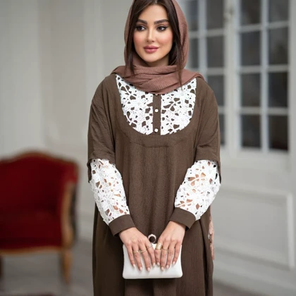 عبا حجاب سایزبزرگ کد 1559 مدل دلوان