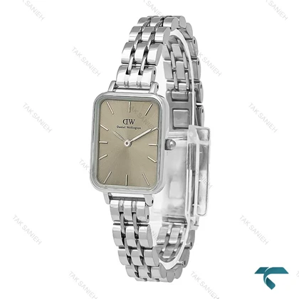 ساعت زنانه دنیل ولینگتون مستطیلی سیلور صفحه طوسی DW-8023-L