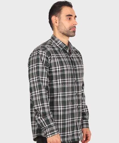 پیراهن مردانه پشمی چهارخانه و یشمی 0154