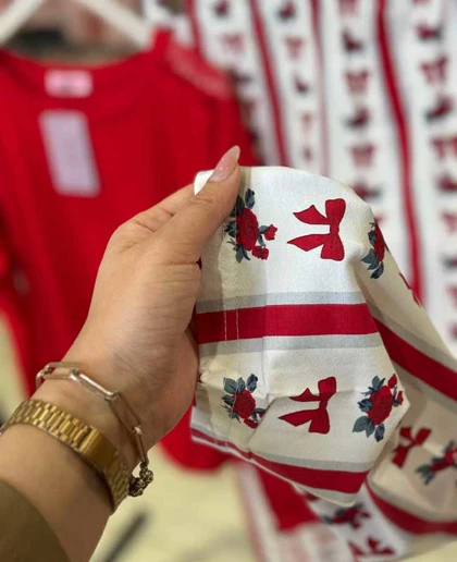 بلوز و شلوار سایز بزرگ نخ پنبه سکسن کد 40800