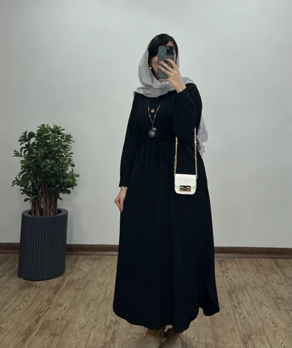 پیراهن مانتویی آیناز مشکی