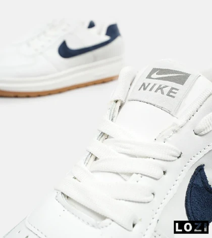 کفش کتانی بزرگ پا سفید سرمه ای نایک NIKE AIR FORCE مدل 5116