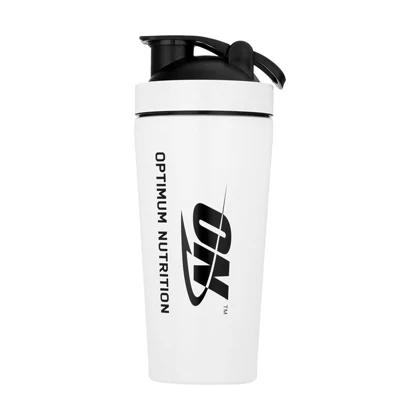 شیکر استیل ورزشی یک تیکه اوپتیموم نوتریشن مدل ON ظرفیت 0.74 لیتر