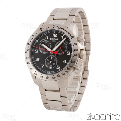 ساعت تیسوت مردانه Alpine سه موتوره سیلور صفحه مشکی 105581