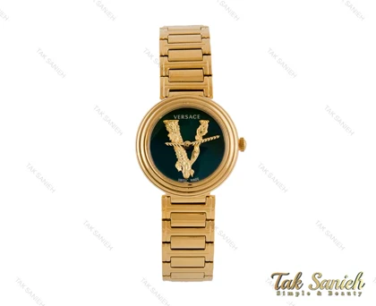 ساعت ورساچه Virtus زنانه طلایی صفحه سبز Versace-3995-L