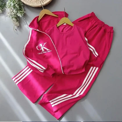 سه تیکه دخترانه سویشرت،تاپ،شلوار بگ کلوین