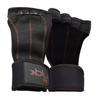 دستکش و محافظ کف دست بدنسازی بلو فیت مدل 404K1391 مشکی بسته دو عددی