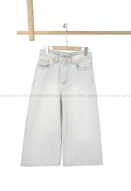 شلوارک جین واید قد 83کد1004210