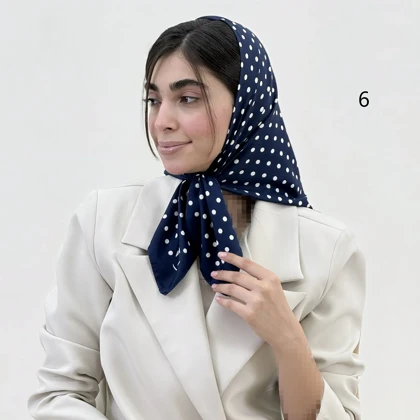 مینی اسکارف زنانه خال‌خالی تویل | آی بولک