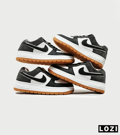 کفش کتانی مردانه و زنانه مشکی طوسی نایک NIKE AIR FORCE مدل 4191