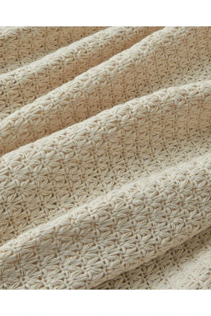 شال مبل مدل Simple White پنبه‌ای - شیری