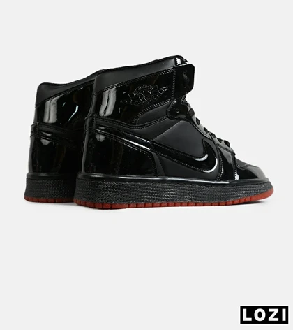 کفش کتانی ساق‌دار مردانه و زنانه مشکی قرمز NIKE jordan 1 مدل 7681