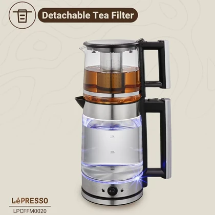 چای ساز برقی لپرسو Lepresso اصل مدل LPCFFM0020 طراحی شفاف