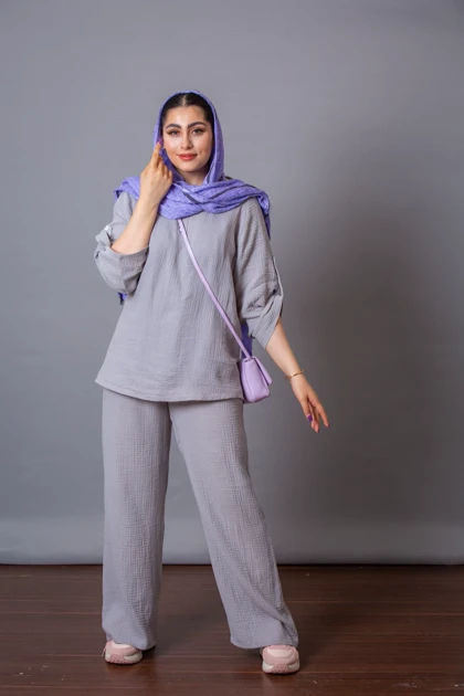 مانتو شلوار لینن پنبه رستا