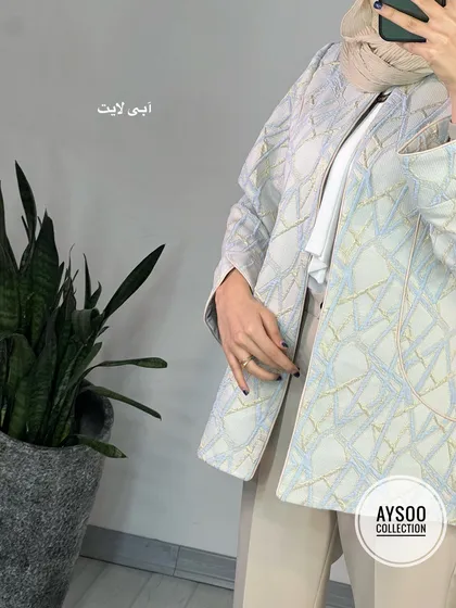 مانتو ژاکارد طلاکوب الین