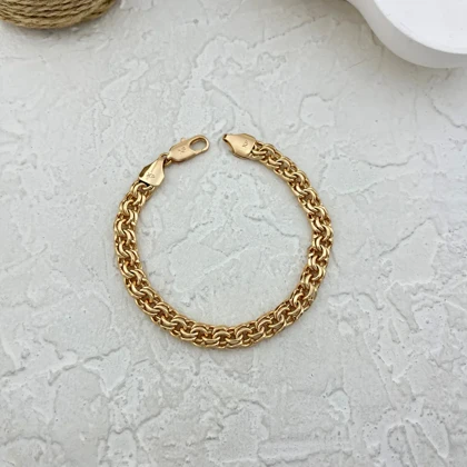 دستبند زنانه طرح طلا ژوپینگ مدل بافت شیک