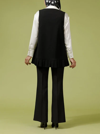 وست زنانه مجلسی ژاکارد کرپ 70105