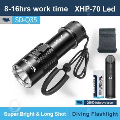 چراغ قوه غواصی SMILING SHARK کد SD-Q35