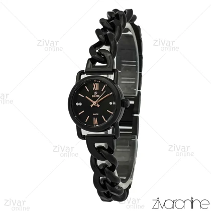ساعت داتیس زنانه بند کارتیری تمام مشکی 107228