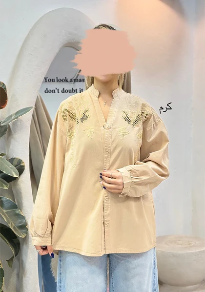 شومیز دانتل گلدوزی