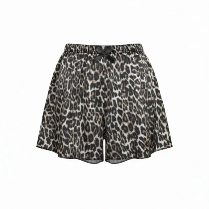 لباس خواب زنانه مدل گیپور و ساتن پلنگی 103