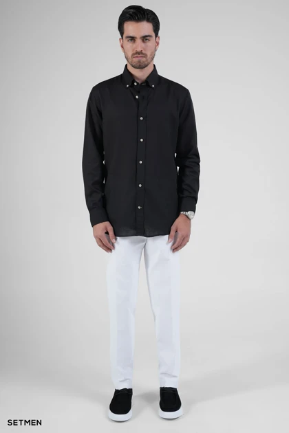 پیراهن مردانه آستین بلند لینن