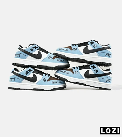 کفش کتانی مردانه و زنانه آبی مشکی Nike Sb Sparco F40