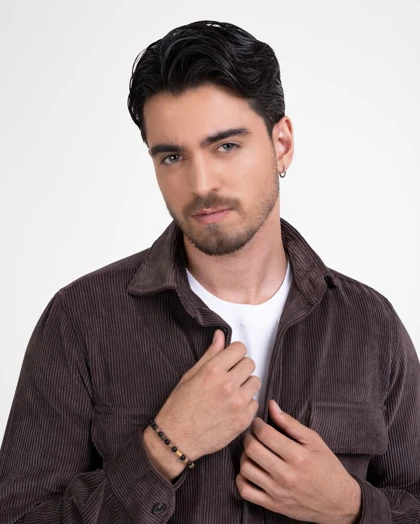 ام کی کالکشن پیراهن آستین بلند mk-6190-brown