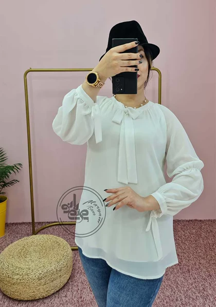 شومیز یقه کراواتی ( ایراد دار)