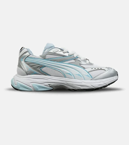 کفش کتانی ورزشی سفید طوسی آبی مردانه و زنانه PUMA Velophasis مدل 8521