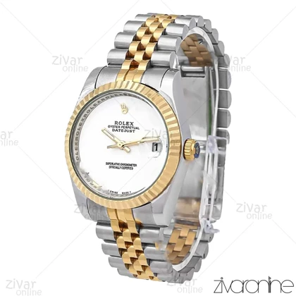 ساعت رولکس دیت جاست زنانه صفحه سفید مهندسی 106300