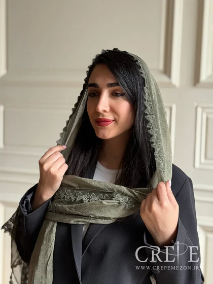 شال حریر دور تور پاپیونی