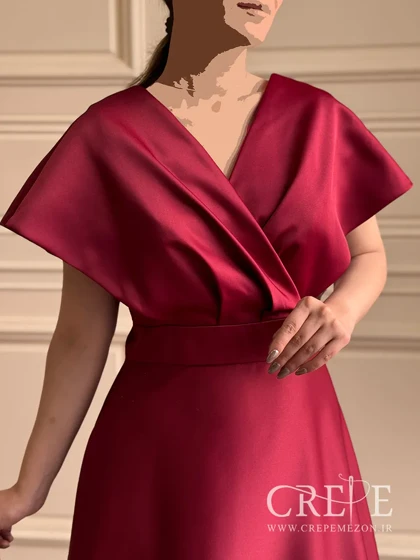 ماکسی ساتن آستین کلوش