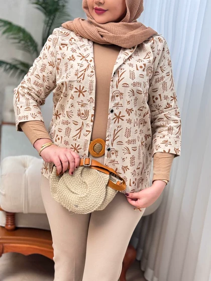 شومیز لینن نجوا 3071