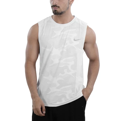 رکابی ورزشی مردانه نایک مدل Dri Fit-6920 چریکی سفید